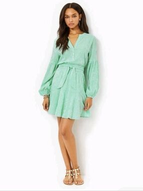 Lilly Pulitzer Carla Cotton Dress Spearmint Size 8 Resortwear